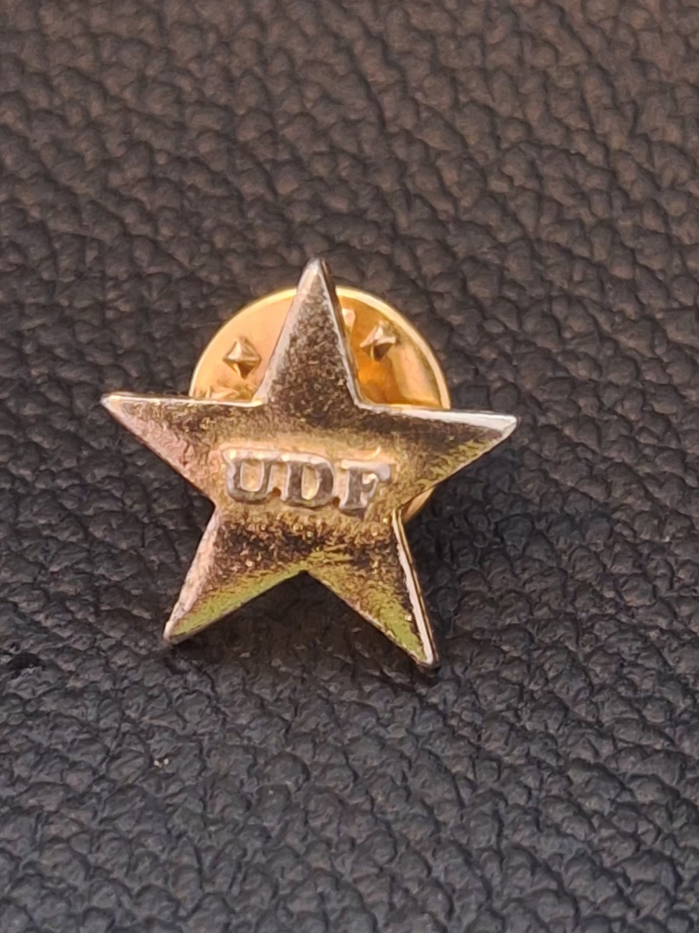 Vintage Gold Star Brooch with UDF Stamp